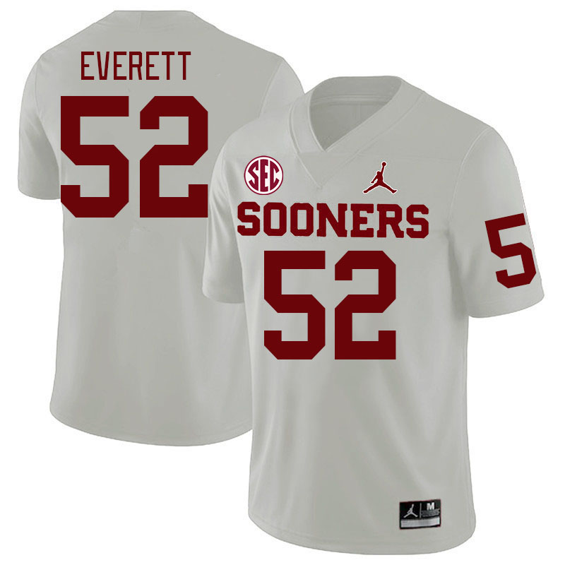 Men #52 Troy Everett Oklahoma Sooners 2024 SEC Conference College Football Jerseys-White